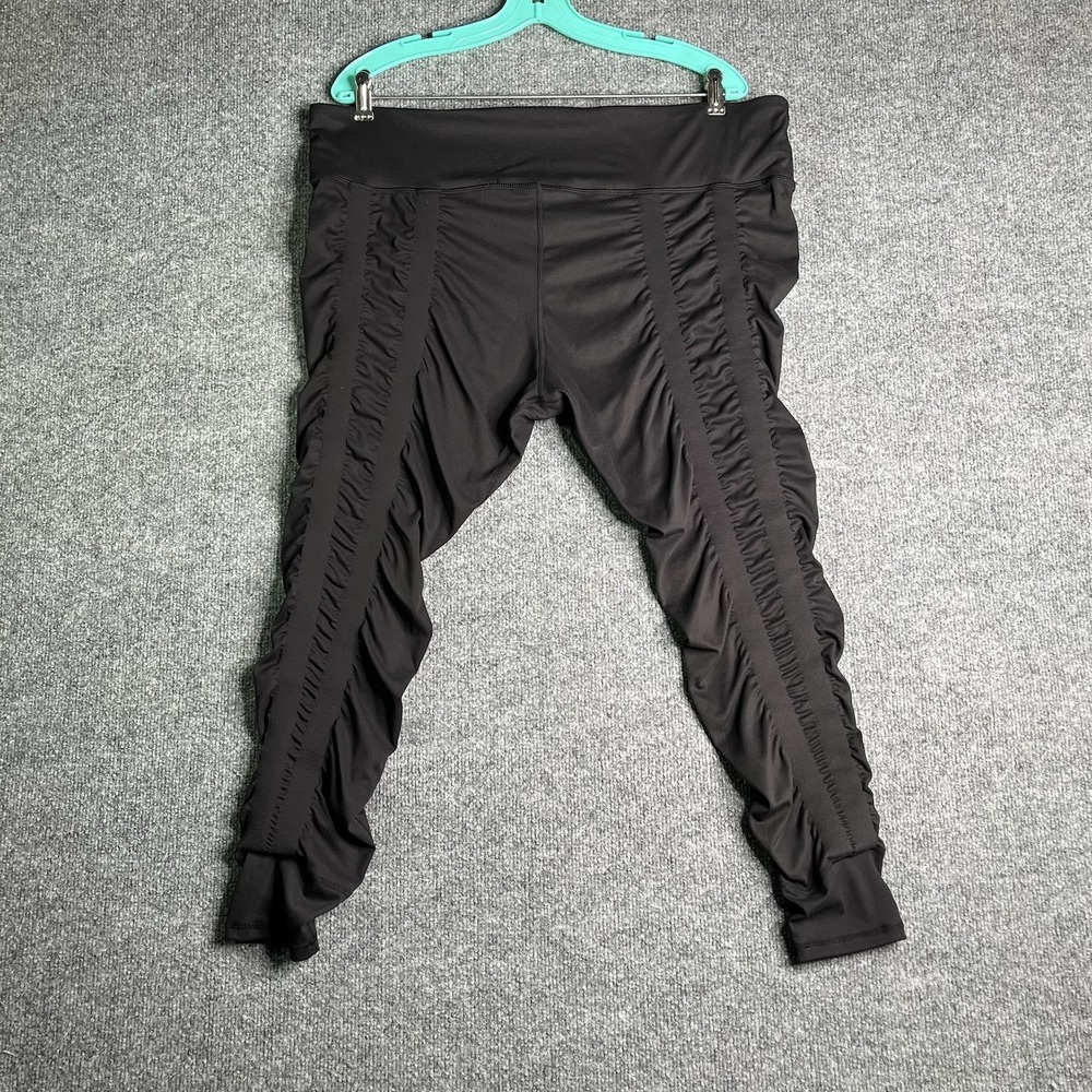Sweetflexx Resistance Leggings Women 20 Black Ruched Front Back Fitness